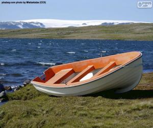 Puzzle Βάρκα στη νορβηγική ακτή